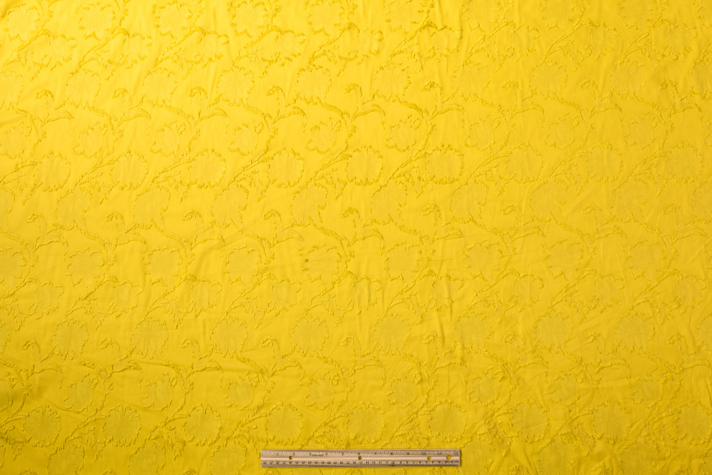 Floral Cotton Fil Coupé - Yellow