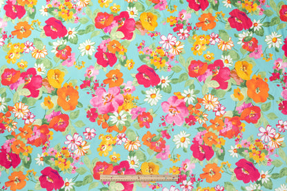 Floral Italian Cotton Sateen - Multicolor