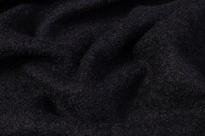 Wool Boucle Coating - Dark Navy