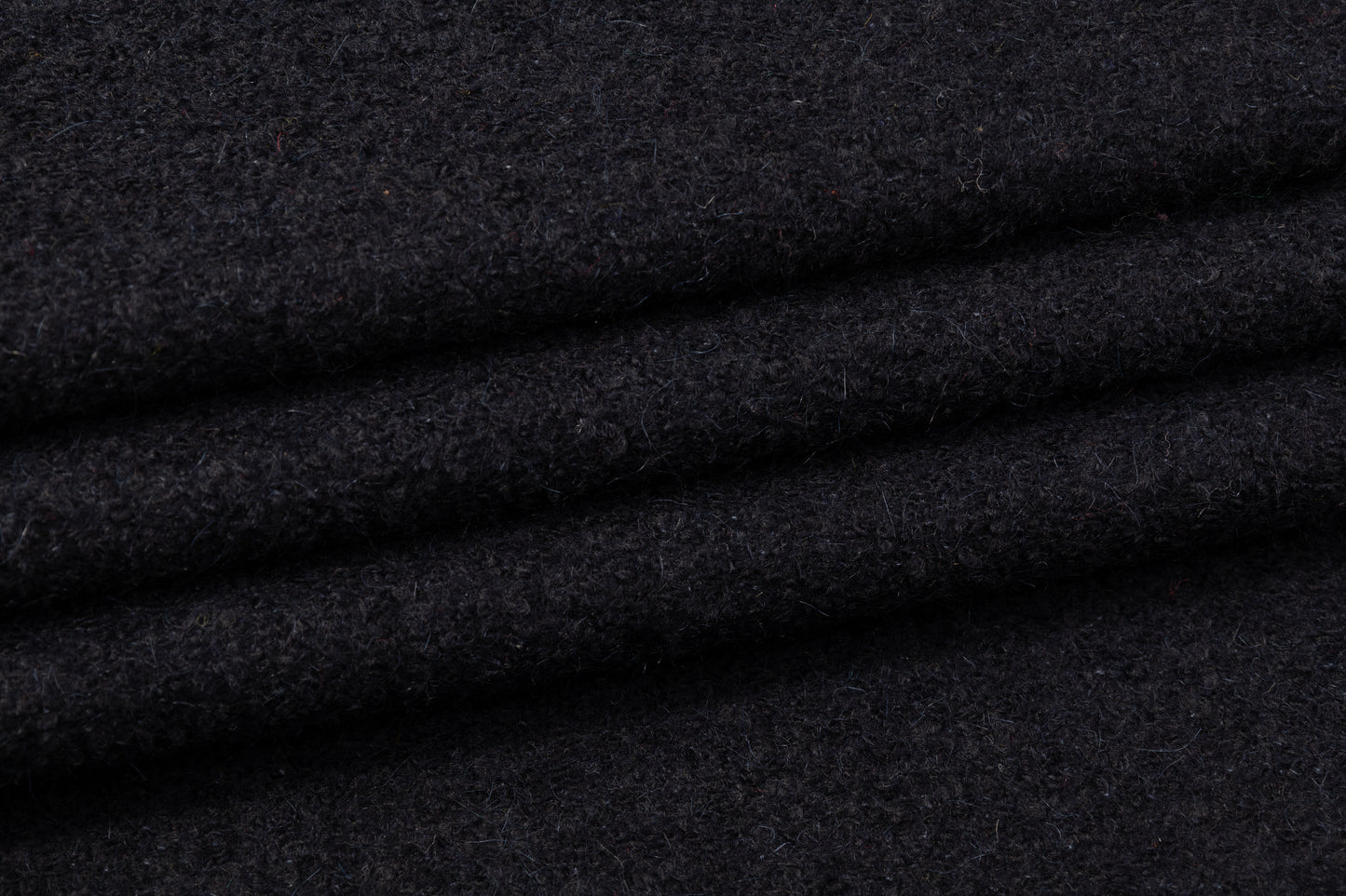 Wool Boucle Coating - Dark Navy