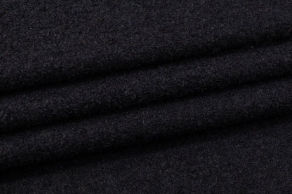 Wool Boucle Coating - Dark Navy