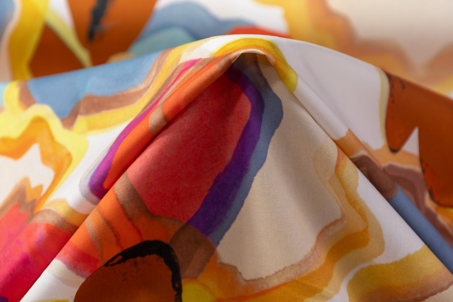 Abstract Printed Italian Cotton - Multicolor