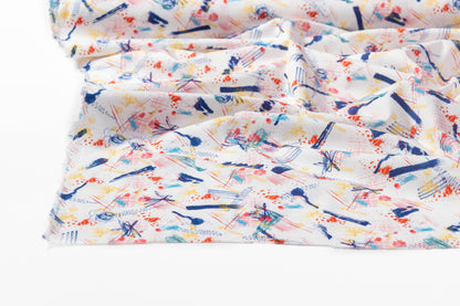 Abstract Printed Italian Cotton - Multicolor