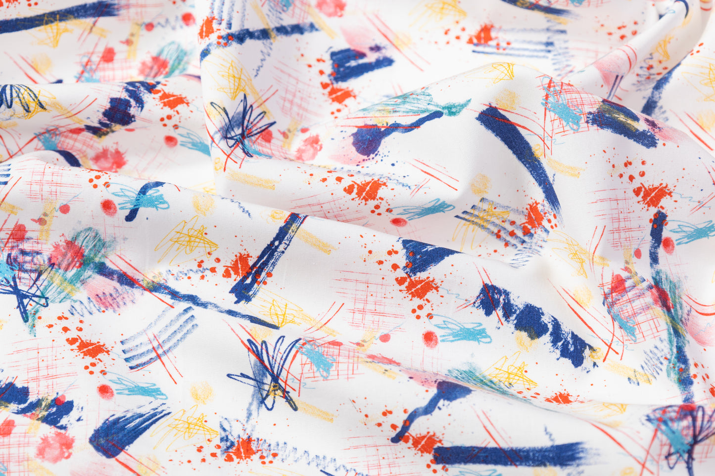 Abstract Printed Italian Cotton - Multicolor