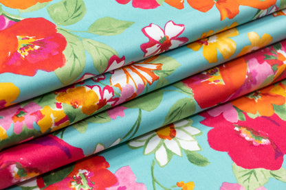 Floral Italian Cotton Sateen - Multicolor