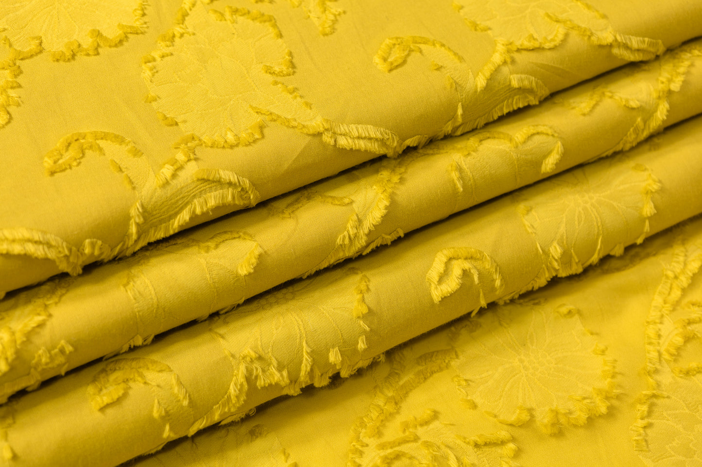 Floral Cotton Fil Coupé - Yellow