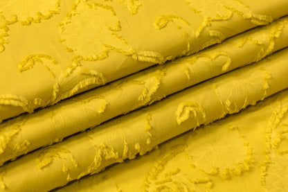 Floral Cotton Fil Coupé - Yellow