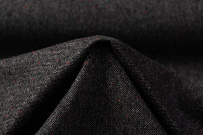 Italian Wool Tweed Suiting - Charcoal Gray