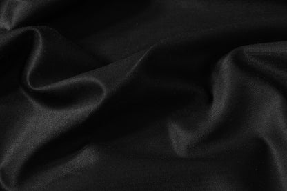 Satin Wool Blend - Black