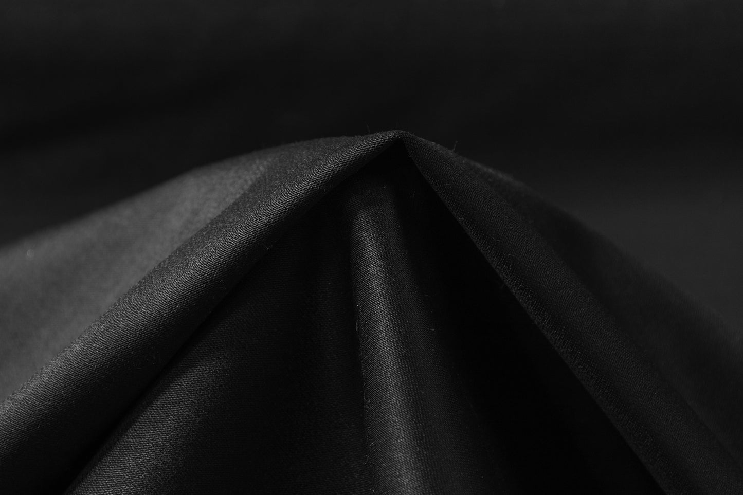 Satin Wool Blend - Black