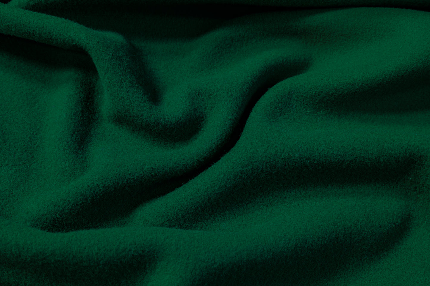 Double Faced Poly Wool Coating - Green