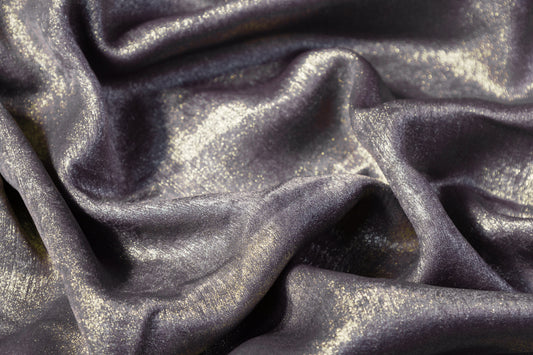 Shimmer Crepe de Chine - Lavender / Gold