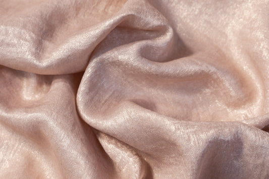 Shimmer Crepe de Chine - Blush Pink