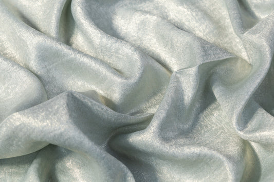 Shimmer Crepe de Chine - Icy Green