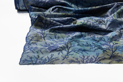 Branch Italian Brocade - Blue / Green