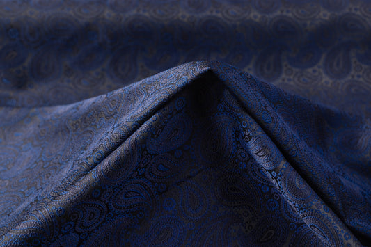 Paisley Brocade - Navy Blue