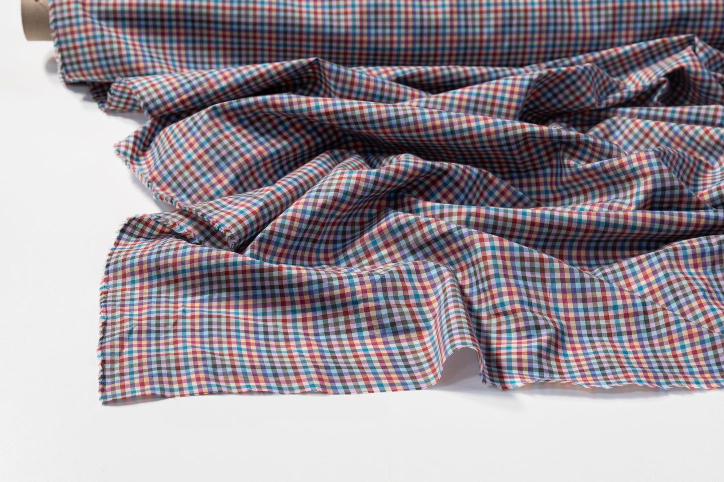 Micro-Plaid Cotton Shirting - Multicolor