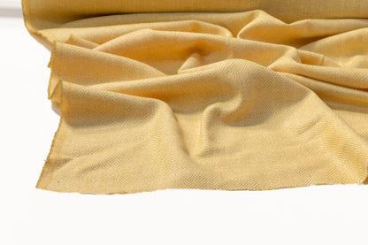 Italian Herringbone Camel Hair Wool Suiting - Yellow