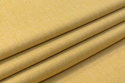 Italian Herringbone Camel Hair Wool Suiting - Yellow