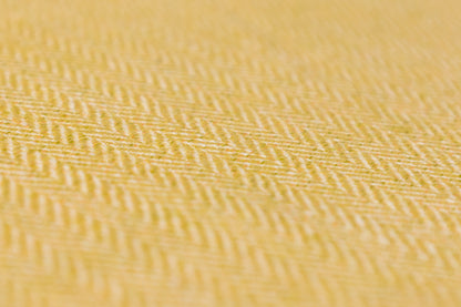 Italian Herringbone Camel Hair Wool Suiting - Yellow