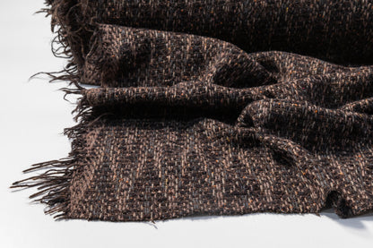 Wool Blend Tweed - Brown