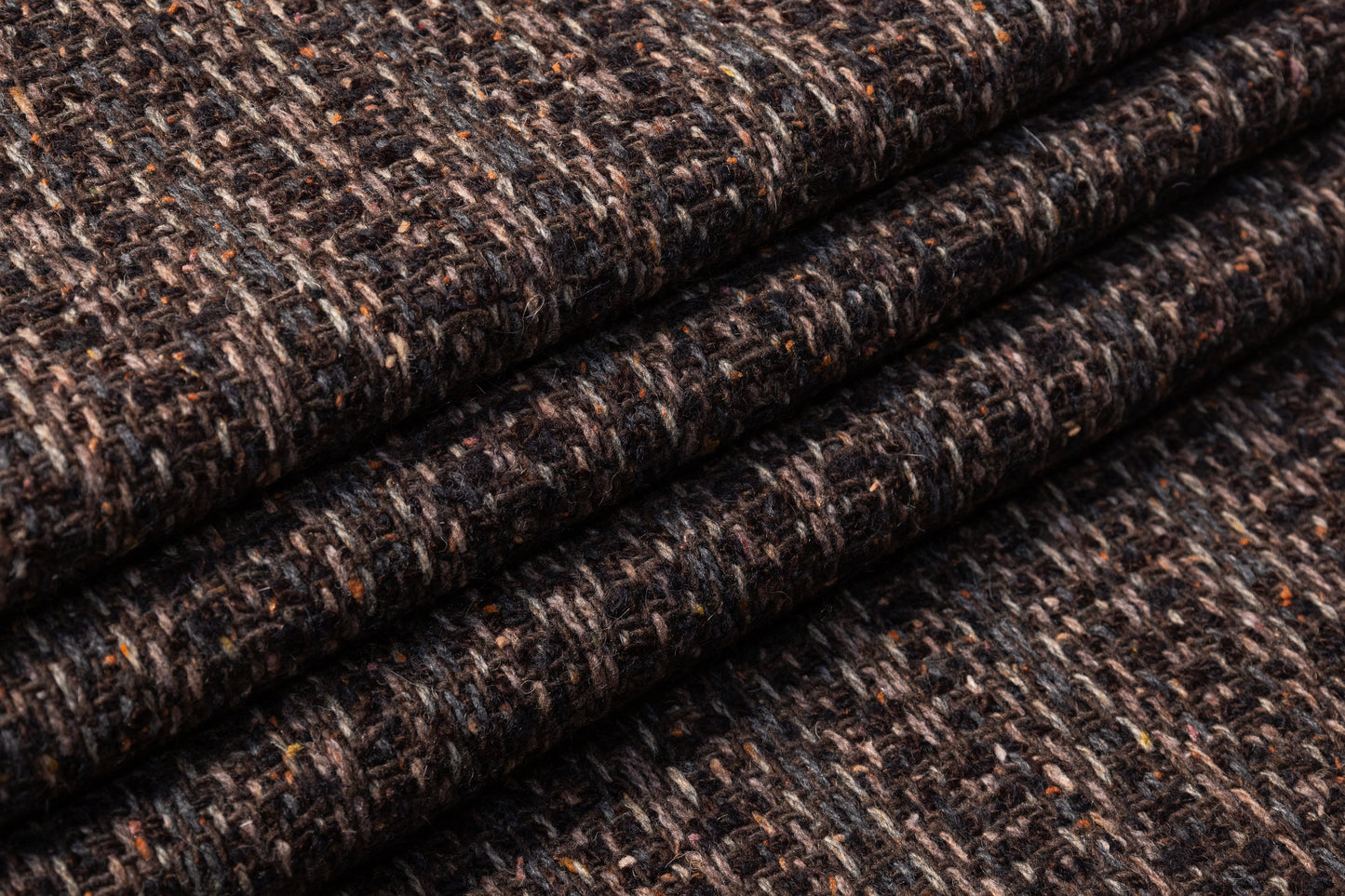 Wool Blend Tweed - Brown