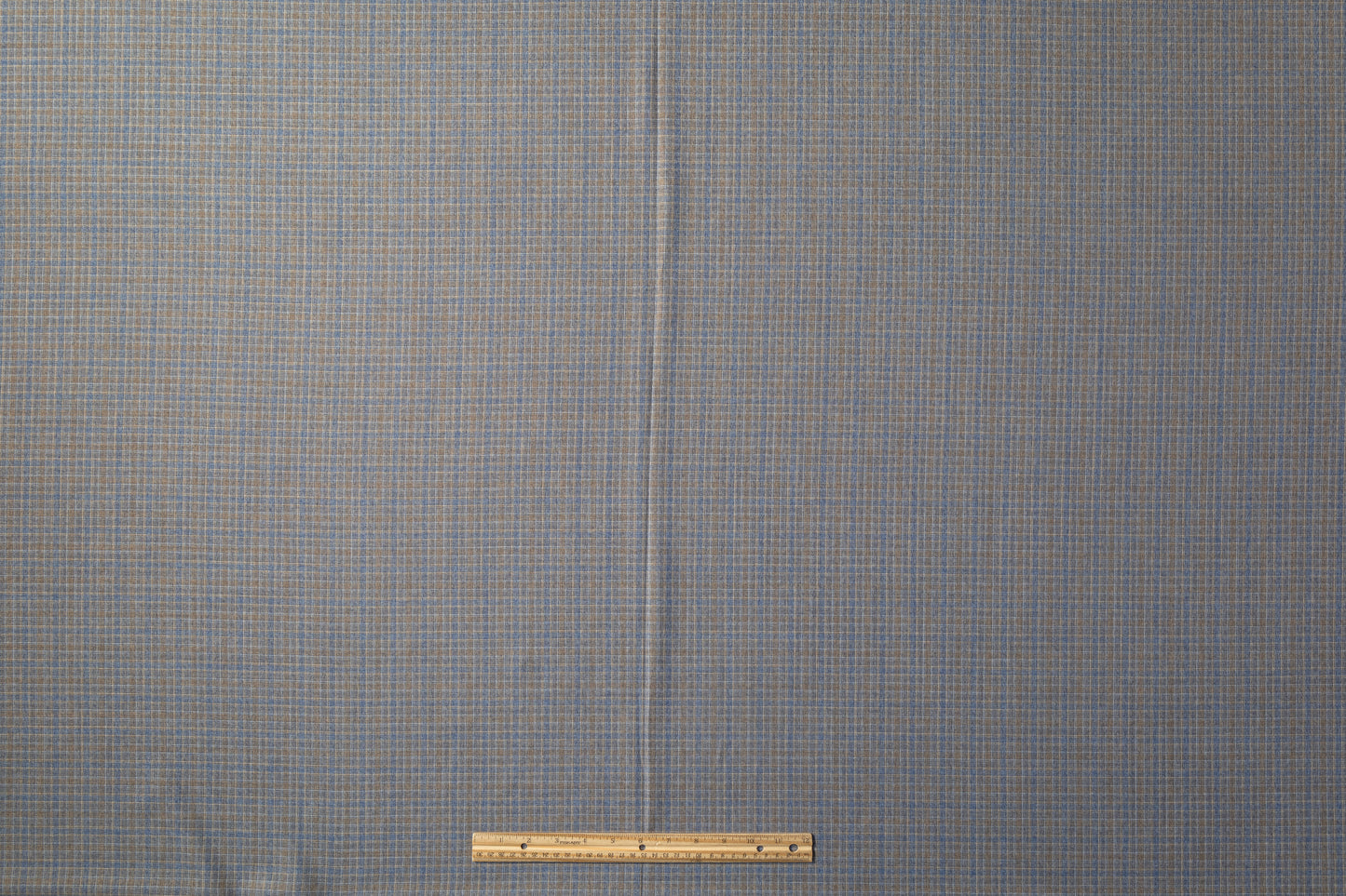 Checked Italian Wool Suiting - Blue / Taupe