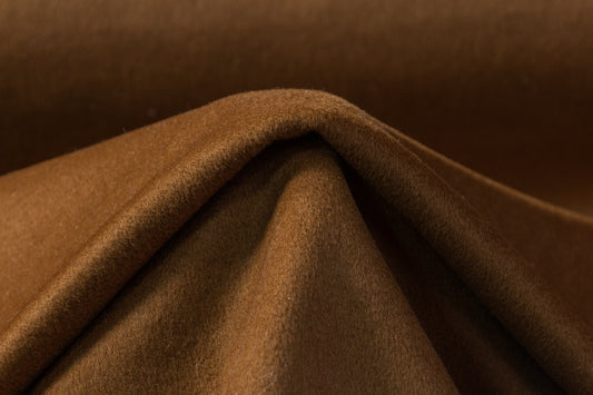 Double Poly Wool Coating - Brown