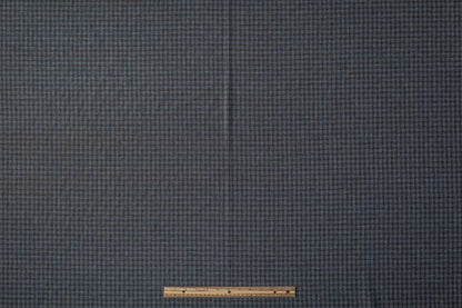 Checked Italian Wool Suiting - Blue / Brown