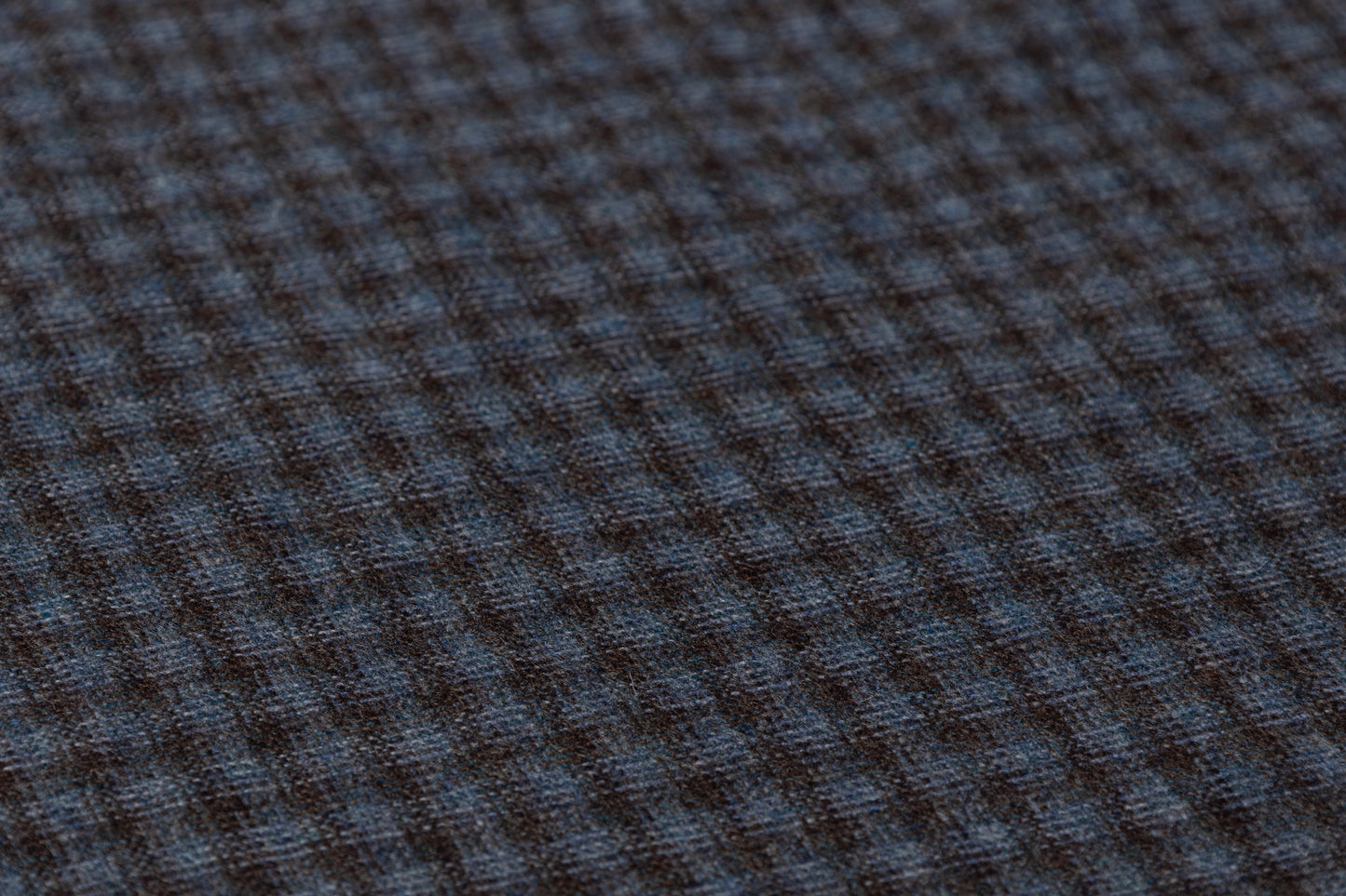 Checked Italian Wool Suiting - Blue / Brown