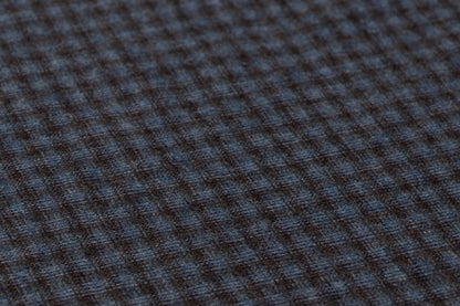 Checked Italian Wool Suiting - Blue / Brown