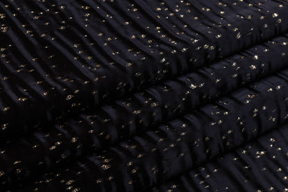 Liquid Silk Lamé - Black / Gold