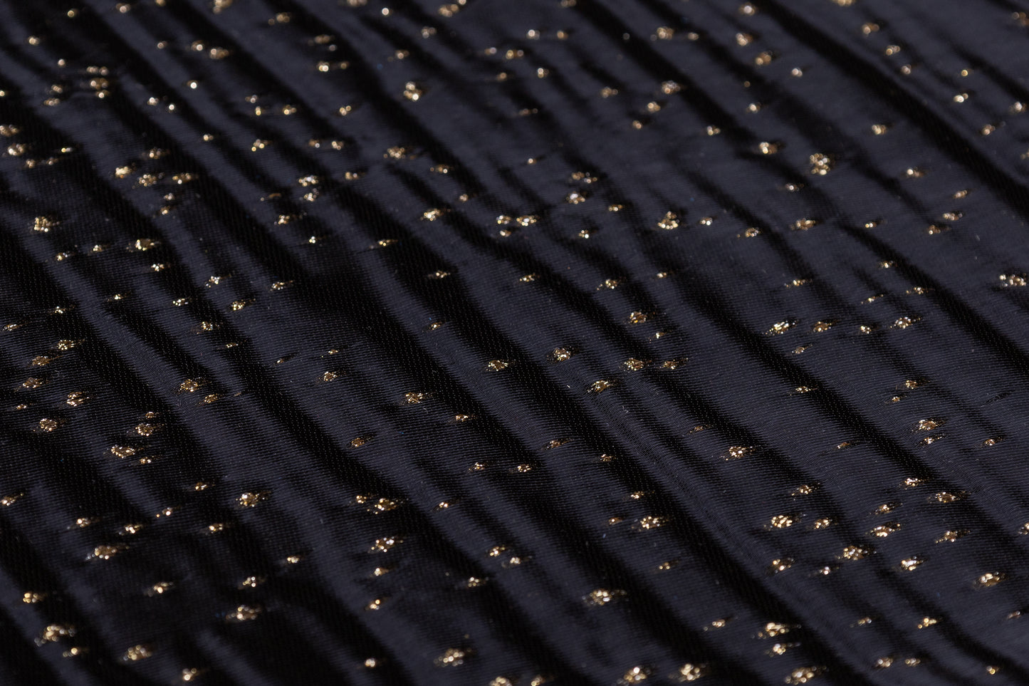 Liquid Silk Lamé - Black / Gold