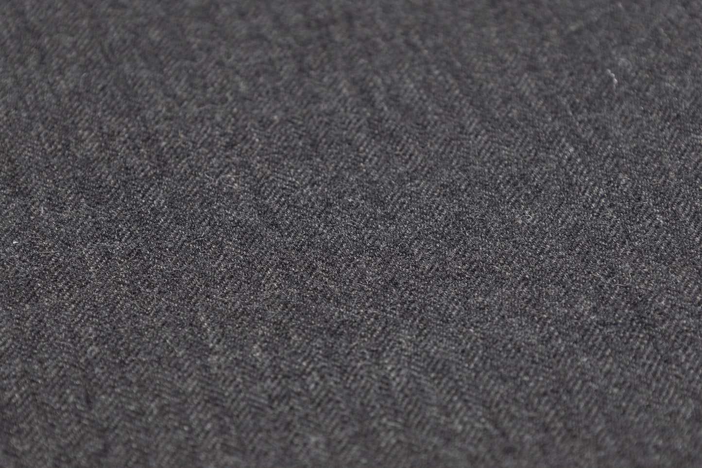 Italian Herringbone Camel Hair Suiting - Charcoal Gray