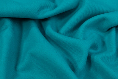 Double Faced Italian Wool Twill Coating - Turquoise