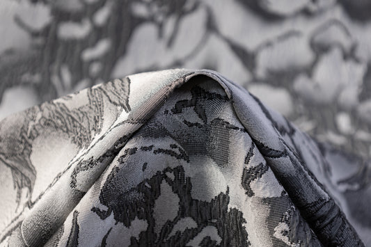 Abstract Crushed Brocade - Gray