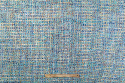 Viscose Chenille Tweed - Blue