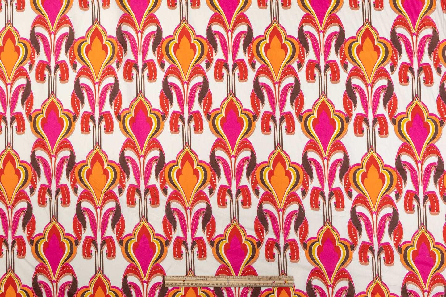 Printed Italian Cotton - Red / Orange / Brown