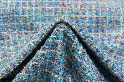 Viscose Chenille Tweed - Blue