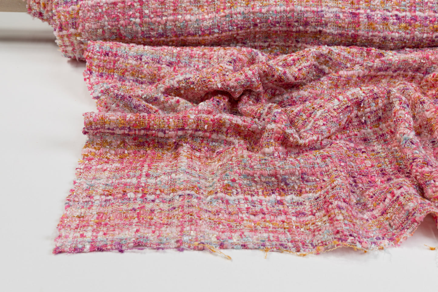 Viscose Chenille Tweed - Pink