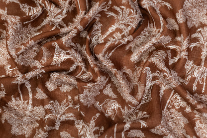 Jungle Print Italian Linen - Brown