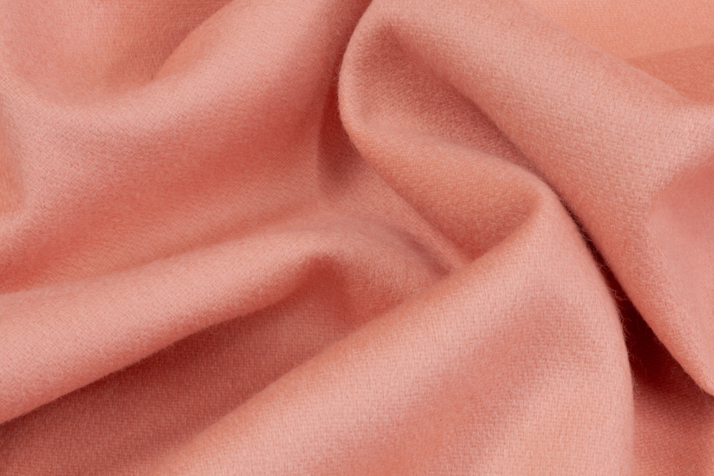 Double-Faced Italian Wool Coating - Coral Pink / Honey Beige