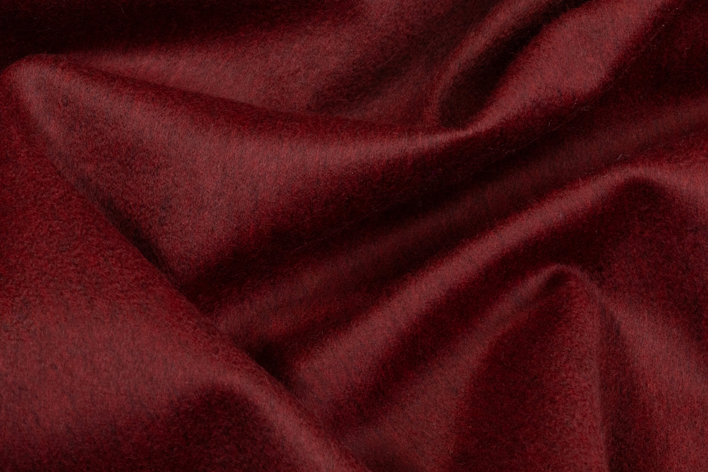 Two-Tone Italian Wool Coating - Oxblood