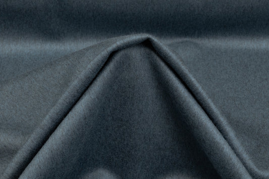 Two-Tone Italian Wool Coating - Slate Blue