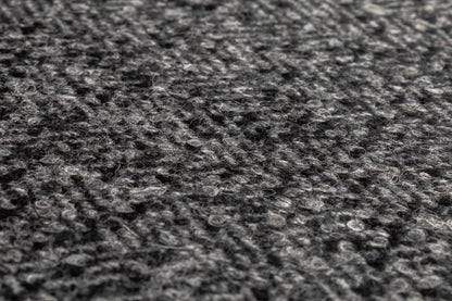 Italian Herringbone Wool Tweed - Charcoal Gray