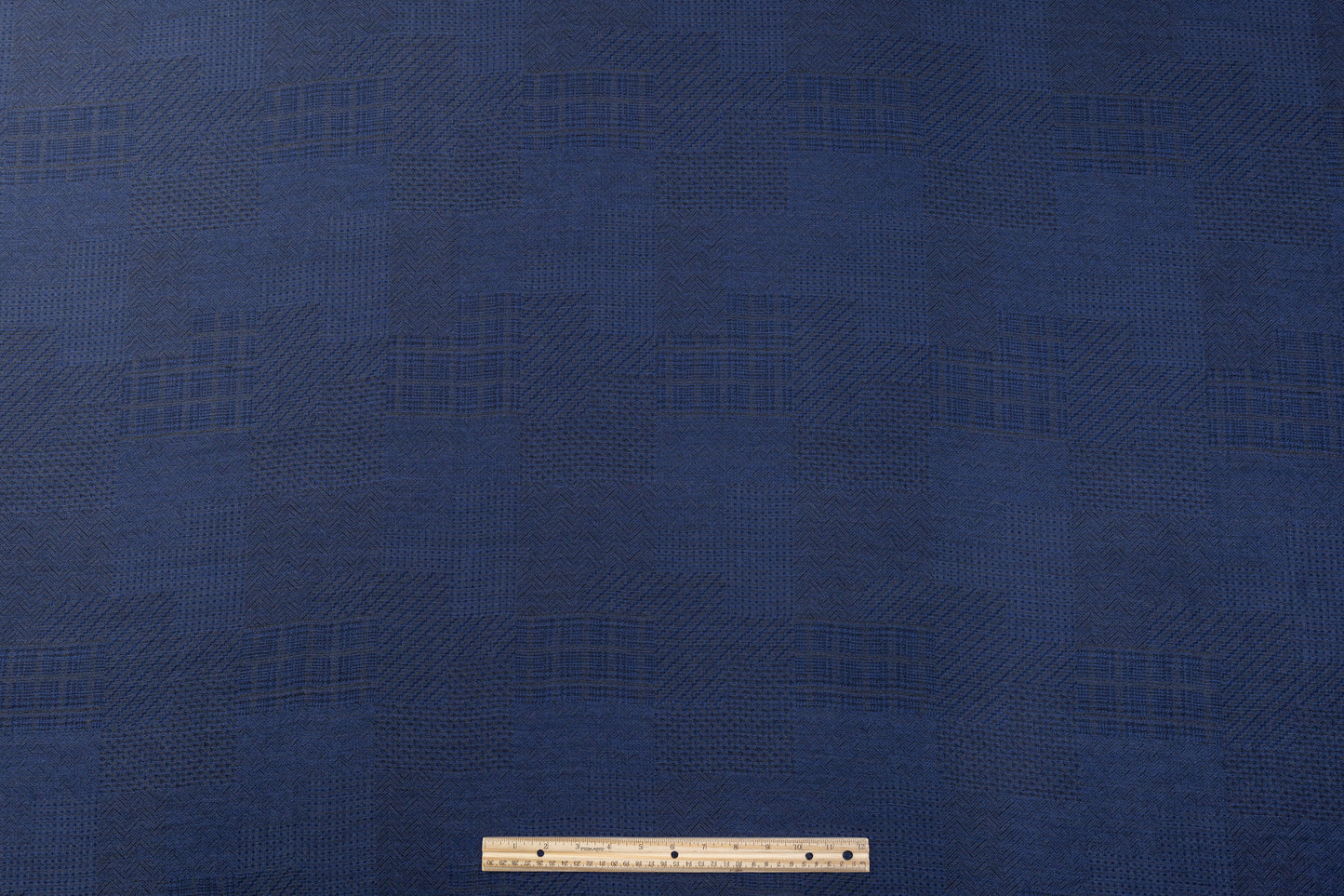 Double Faced Italian Linen Jacquard - Blue