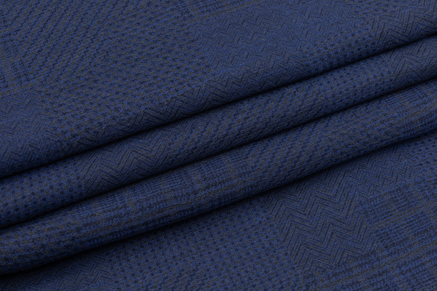 Double Faced Italian Linen Jacquard - Blue