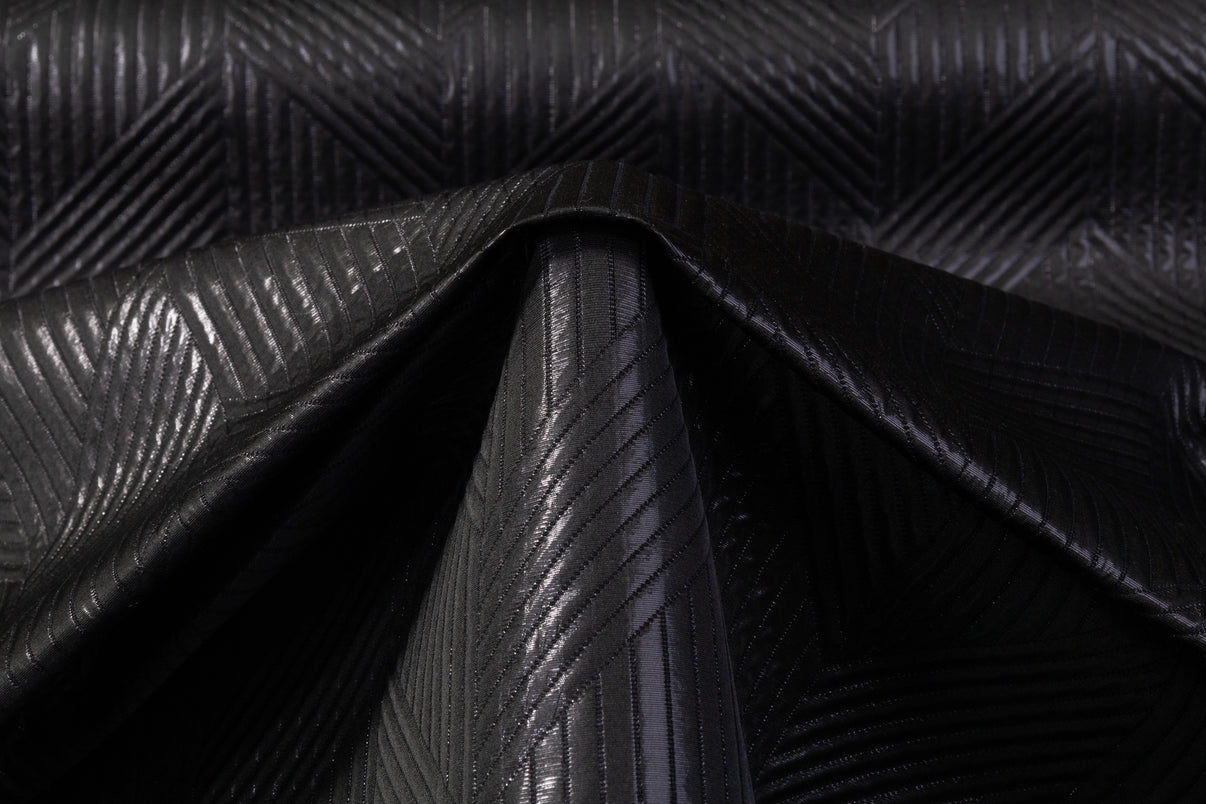 Metallic Matelassé - Black – Prime Fabrics