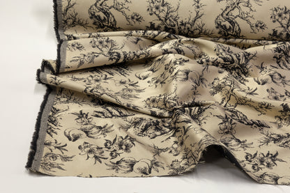 Toile Design Jacquard - Cream / Black