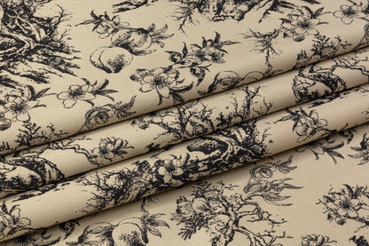 Toile Design Jacquard - Cream / Black